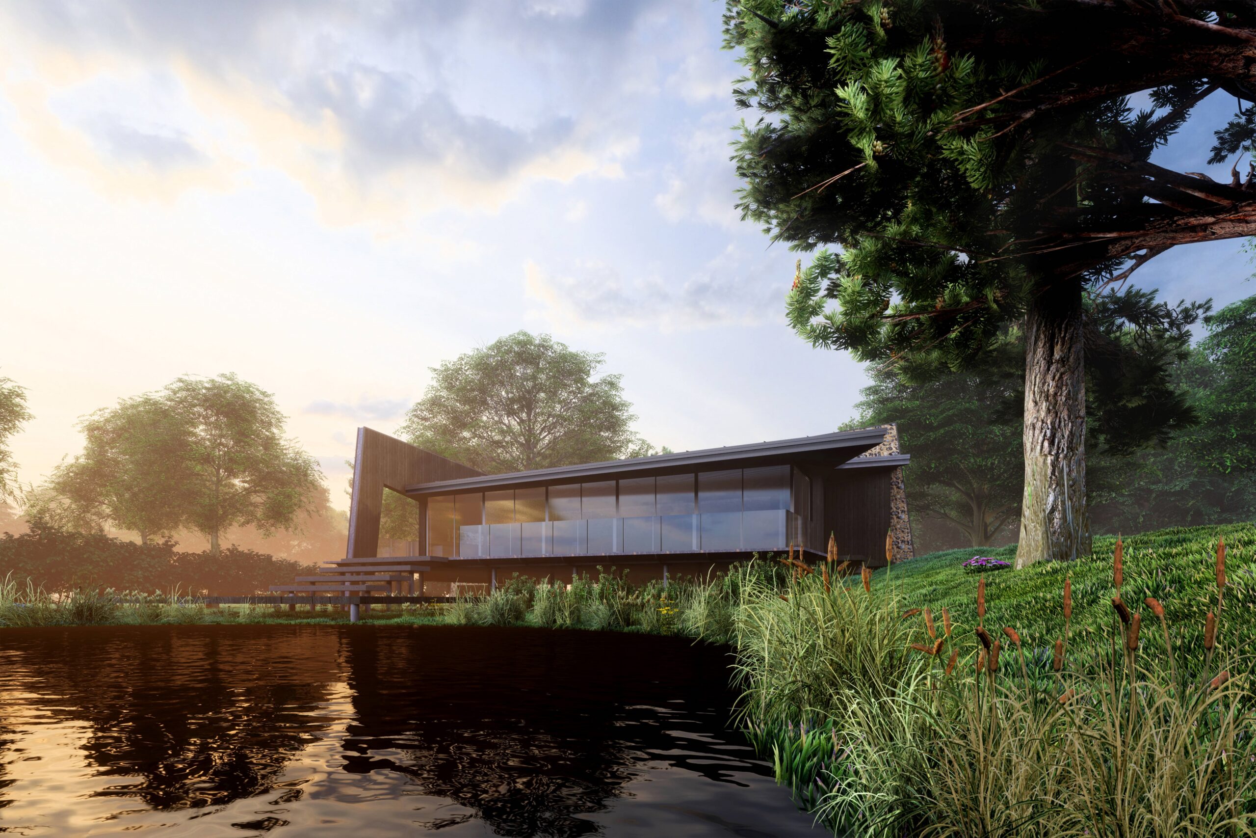 Elegant Pavilion in the Green Belt